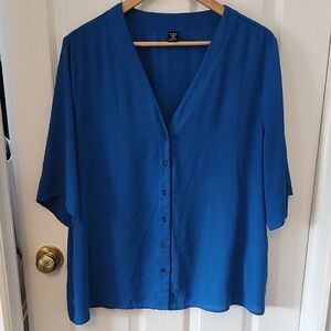 SHEIN Royal Blue Button-Down Shirt